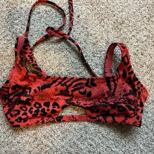 Leopard bikini top